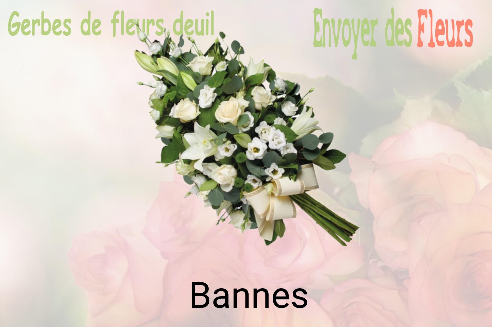 Gerbe de fleurs de deuil livrée à Bannes